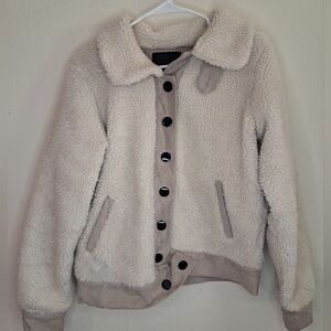 ZARA BORG FLEECE JACKET Size small‎